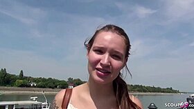 german scout mia the skinny teen gets anal fucked outdoors with big cock