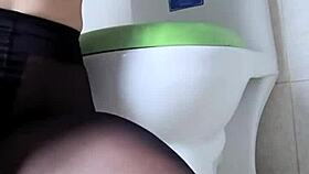 asian woman secretly masturbates in toilet with toys, does it turn you on?