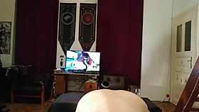 I Fuck My Gay Slave's Throat Deep With Throatpie While Watching Porn