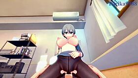 Hana and Tsuki Uzaki hang out in POV hentai style