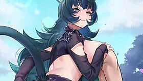 The princess of Kaiju in anime porn game