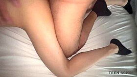 Petite Skinny Teen Fucked by Stepdad with Loud Moaning and Hard Orgasms