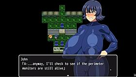 i can't believe these space suits are so tight on her huge tits and massive butt in this hentai game.