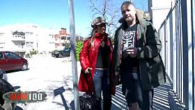 hot latina milf peeing on cock before outdoor fucking