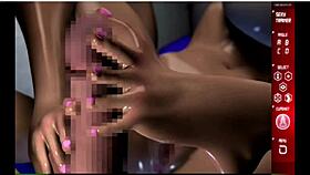 Sexy trainer Shoko Sugimoto uses her feet on a monster cock in episode ten