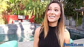 pretty teen getting a facial