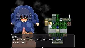 shipwrecked spaceship todoroki joi blowjob and facial in hentai game