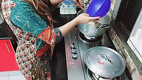 indian wife cooking while her ass gets drilled hard