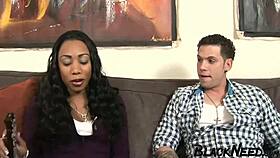 Ebony Amateur Feels Intense Pleasure During Rough Deepthroat Session