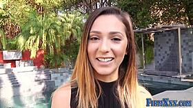 pretty teen getting a facial