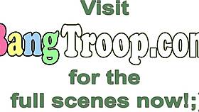 Gay troopers train in the woods before their public gangbang adventure