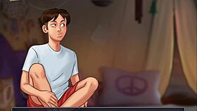 Summertime saga episode 89 features anime characters in a game scenario