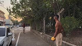 i found this 24cm hung guy lost on street, took him home and he found way to my ass and hubby's