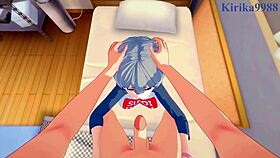 Hana and Tsuki Uzaki hang out in POV hentai style