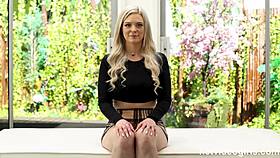 Look at these huge natural tits on a stunning blonde, wanna touch?