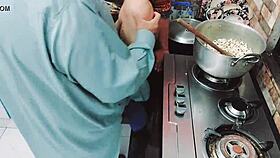 indian wife cooking while her ass gets drilled hard