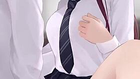 Cute Anime Character in Emotional Hentai Scene