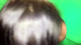 blowjob and swallow at porta gloryhole in outdoor construction site.