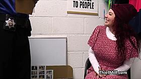 candy bar stealing MILF BUSTED AND FUCKED in the office on hidden cam