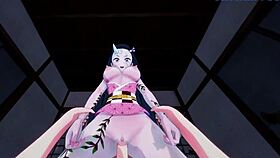 Nezuko and Daki have intense sex