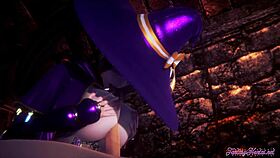 Genshin Impact Mona Gets Intense Boobjob And Fucking