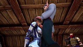 curvy big tits 3d anime hentai in warcraft throne room parody with assfucking