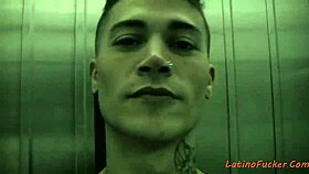 Tending to his Latino wood out in the wild woods with raw passion