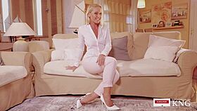 You peep on stepmom fucking her lover, getting hard, and she notices