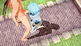 Genshin Impact yaoi, Tartaglia x Chongyun blowjob n’ anal creampie, sissy style!