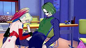 Harley Quinn's hentai adventure with blowjobs and cumshots.