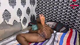 Wet Ebony Babe Bent Over For Big Cock Anal