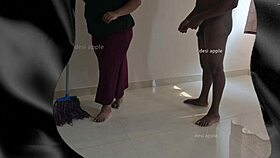 Tamil maid Sreelatha sucks owner dick while wife is away.