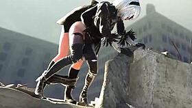 2b nier automata character in animation