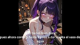 Shogun Raiden commands intense JOI and CEI in femdom anime style