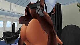 Black cop searches and fucks that muslim woman on the airplane