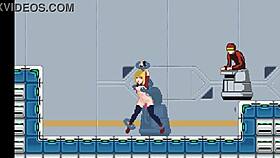 Cute blonde explores hentai sex with men in the game.