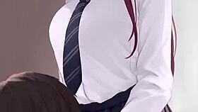 Cute Anime Character in Emotional Hentai Scene