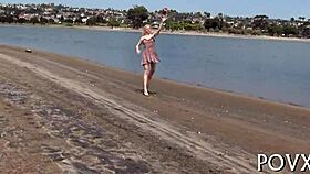 a powerful guy engages in an intense activity with a wet area