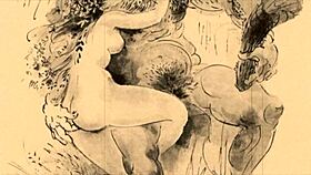 Vintage erotic drawings from antique times