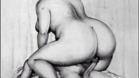 Vintage erotic drawings from antique times