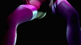 hot blonde striptease dances with music in 3d porn