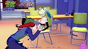 Harley Quinn's hentai adventure with blowjobs and cumshots.