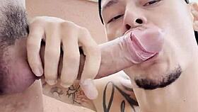 Brazilian amateurs invite you to join their gay monster cock pounding session in a casual hangout
