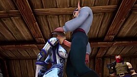 curvy big tits 3d anime hentai in warcraft throne room parody with assfucking