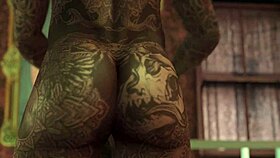 A gay encounter with a monster cock unfolds.