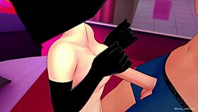 Novia is ready to fuck with Enderman mask in the love hotel uncensored 😈