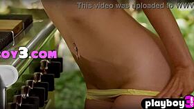 Hot milf gia ramey-gay undresses, exposing big ass and natural tits after striptease