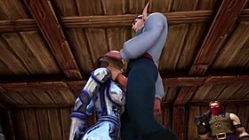 curvy big tits 3d anime hentai in warcraft throne room parody with assfucking