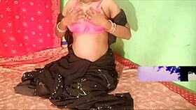 Black Sari Hard Ass Fucking with Loud Hindi Voice