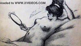 a rare glimpse into vintage erotic illustrations from classic anime styles